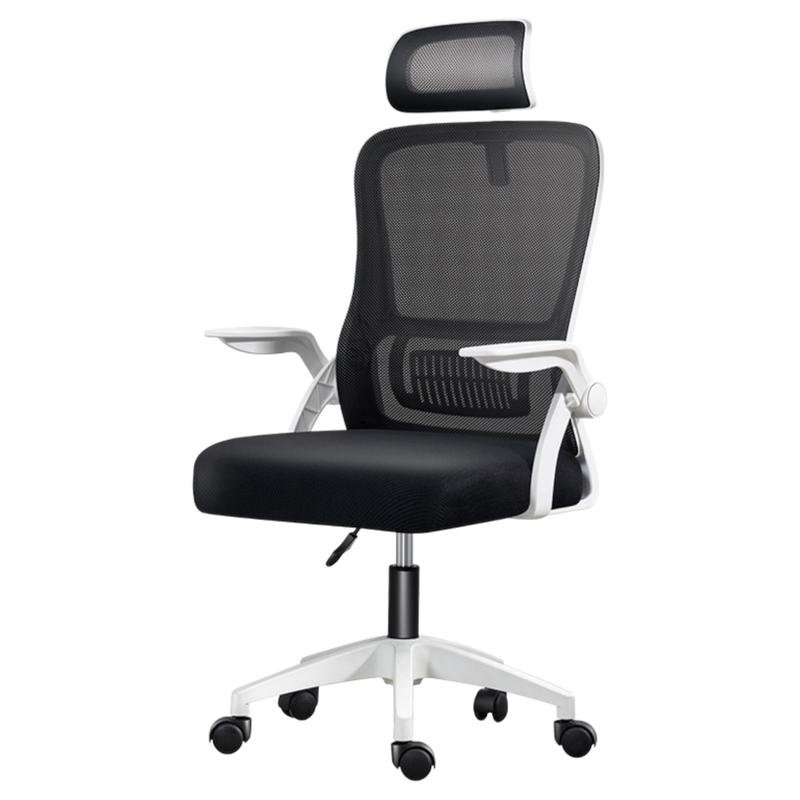 Krzesło biurowe gamingowe, ergonomiczne biurko z zagłówkiem, regulowane z podparciem lędźwiowym, oddychający siatkowy oparcie, składane podłokietniki o kącie 90° oraz obrót o 360 stopni (SF168-002).