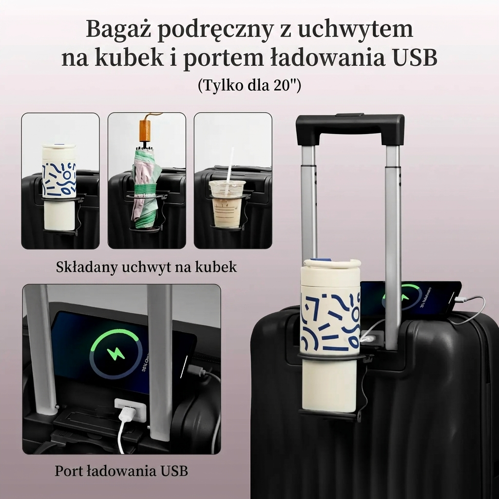 Zestaw 4 rozszerzalnych walizek podróżnych AAIVV, twarde walizki z tworzywa ABS z podwójnymi obrotowymi kołami podwójnymi, zamkiem TSA – trwały zestaw bagażu podróżnego w rozmiarach 13/20/26/28 cali, idealny prezent na powrót do szkoły. - Image 4